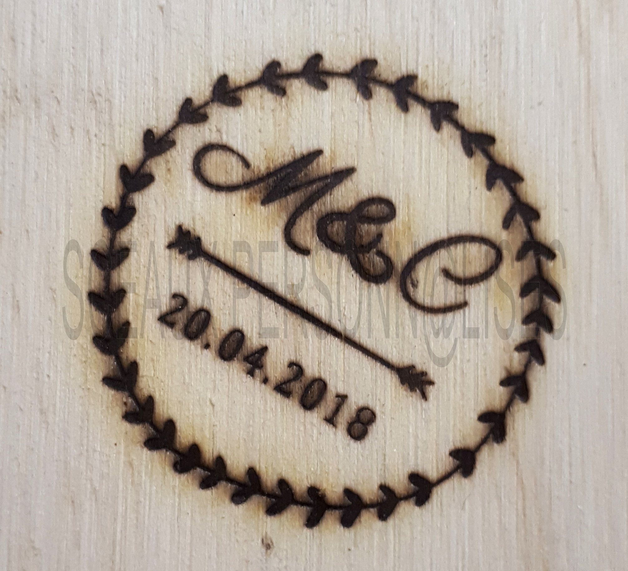 Fer à Marquer Personnalisable Pour Bois Et Cuir - Taille 3,8x3,8 Cm - Pour Bricolage, Pâtisserie, Artisanat