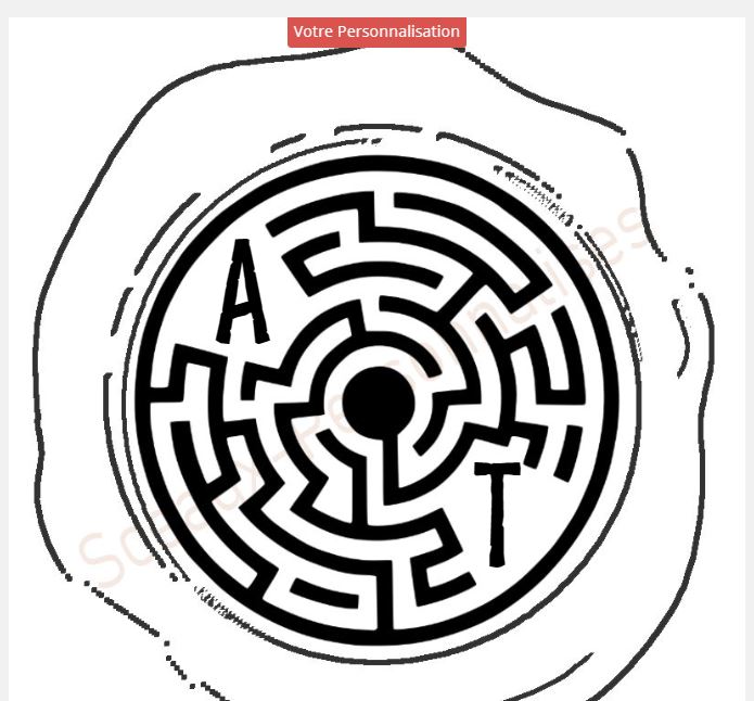 cachet de cire labyrinthe à personnaliser en ligne